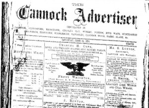 Cannock Advertiser 1878
